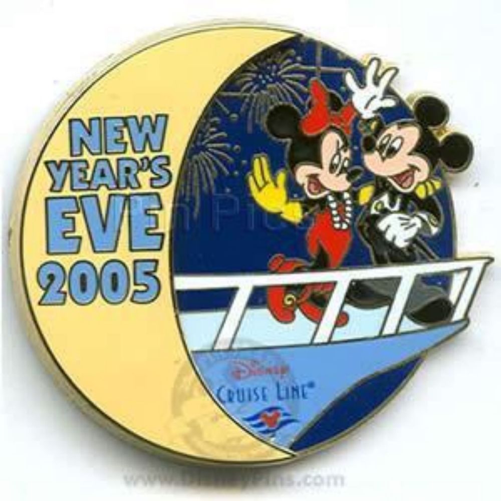 Disney Pin 43863 DCL New Year's‎ Eve 2005 Mickey Minnie Dancing Under stars LE